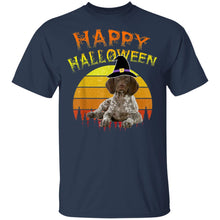 Load image into Gallery viewer, Halloween German Pointer Dog Lover Witch Hat Halloween Tee