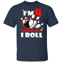 Load image into Gallery viewer, Kids This Is How I Roll 4 Years Old Tshirt Bowling Birthday Gift