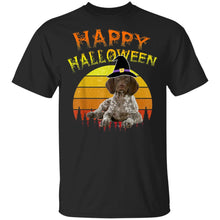 Load image into Gallery viewer, Halloween German Pointer Dog Lover Witch Hat Halloween Tee