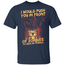 Load image into Gallery viewer, Halloween Zombies Save My Pitbull Dog For Men, Women _ Kids T-Shirt