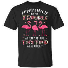 Load image into Gallery viewer, Flamingo Shirt Apparently We_re Trouble When We Are Together